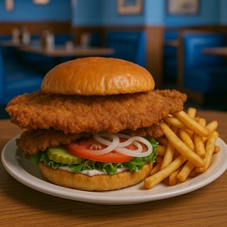 Giant Breaded Tenderloin Sandwich